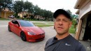Red Tesla Model S Plaid vs. red Tesla Model S Raven weight and roll race comparison