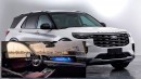 Ford Explorer Lightning EV rendering by AutoYa