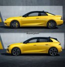 Remastered Opel Calibra uses the 2022 Astra underpinnings for a stylish coupe render by spdesignsest on Instagram