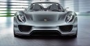 Porsche 911 GT1 modernization on 918 Spyder rendering by spdesignsest