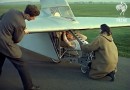 The 1961 SUMPAC is the first human-powered aircraft to make an officially certified flight