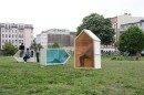 The One SQM House, a mobile unit that can be anything from an office, to a booth, lounge or prayer box