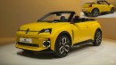 Renault 5 E-Tech Cabriolet rendering by Theottle