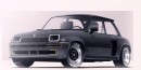 Modern Renault 5 Turbo rendering