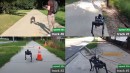 AlienGo quadruped robot learns to walk on sidewalks