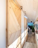 2003 International school bus turned into cozy tiny home for sustainable living