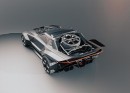 Lamborghini Islero Coupe revival Batmobile rendering by al.yasid