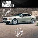 Mercury Grand Marquis x Flying Spur rendering by jlord8