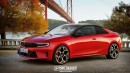 Revived Opel Calibra Morphs Astra L into two-door coupe rendering by X-Tomi Design
