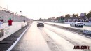 Turbo Toyota Supra Mk V vs. 2021 Acura NSX drag races on Jmalcolm2004