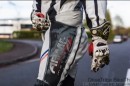 Skidding in leathers