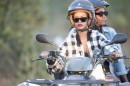 Rihana rides ATV in Corsica Hills