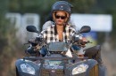 Rihana rides ATV in Corsica Hills