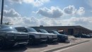 Hundreds of Rivian R1S and R1T EVs are stored at a service centers in Colorado