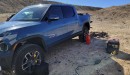 Rivian R1T owner charges his truck using a gas generator