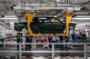 Rivian R1T assembly line at the Illinois facility