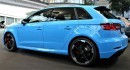 Riviera Blue Audi RS3 Sportback Is Like a Porsche Hatchback