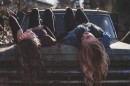 Girls on Old Truck