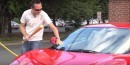 Rob Ferretti Attacks His Ferrari's Windshield with a Bat