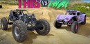 Rock Crawler Boldly Drags a Trophy Truck, Hopes It Can Win Using the Magic Spray