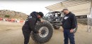 Rock Crawler Boldly Drags a Trophy Truck, Hopes It Can Win Using the Magic Spray