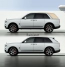 Lifted Rolls-Royce Cullinan White Mammoth Edition Landaulet rendering by spdesignsest