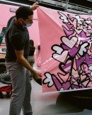Romero Britto MetroWrapz Ford Explorer 2021 Breast Cancer Awareness Police Vehicle