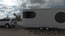 Romotow trailer-camper concept includes in-built patio and grille, all the comforts of home