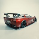 Rotary-Swapped C5 Chevy Corvette FD3S RX-7 Re Amemiya rendering by the_kyza