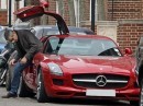 Rowan Atkinson and his Mercedes-Benz SLS AMG
