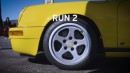 Ruf CTR Yellowbird drag races Ferrari F40