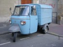 The Piaggio Ape, a three-wheeled light commercial vehicle