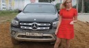 Russian Blonde Does Off-Road Test in Mercedes X-Class, Fills It With Sand