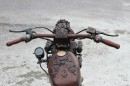 Russian Carved Wood Motorcycle by Dmitry Gubenko