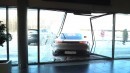 Porsche Taycan Turbo S crashed inside Russian dealership