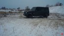 Russian winter hill climb SUV and off-roader action