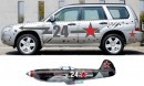 Subaru dresses as Russian WW II fighter plane