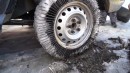 Tires made of 12,000 60d nails