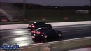 S197 Roush Ford Mustang vs VW Golf and Mercedes-AMG E 63 drag racing