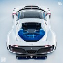 Ferrari 296 “GTX” track, mud, and street trilogy rendering by hakosan_design