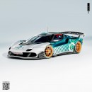 Ferrari 296 “GTX” track, mud, and street trilogy rendering by hakosan_design