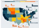 Map of the safest and most dangerous U.S. states