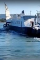 Sailboat Gets Pinned Against Ferry