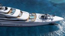 Samana concept proposes a very understated but still luxurious megayacht surrounded by a "halo"