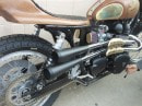 Steampunk Leather and Wood Triumph Scrambler