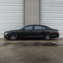 Satin Black Bentley Flying Spur Glossy AGL60 murdered-out by Progressive Autosports and AG Luxury