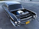 Satin Black 1959 Cadillac Limousine Hellcat V8 swap rendering by abimelecdesign