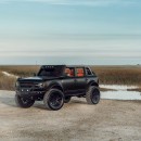 Satin Black Lifted Ford Bronco on Vossen 22s by Esteem Customs
