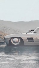 Mercedes-Benz 300 SL low rider and dragster rendering by al.yasid