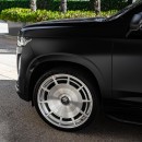 Wrapped Satin Black 2021 Cadillac Escalade riding on Monoblock 26s by platinum_group